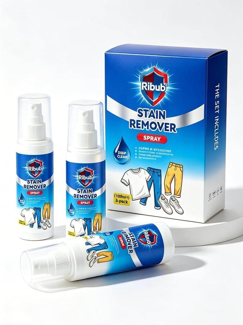 Spray quitamanchas para ropa, paquete de 3, quitamanchas sin lejía para ropa, elimina manchas de aceite, sangre, alimentos y grasa, limpiador de telas para sofá, tapicería, ropa de cama, sábanas y textiles para el hogar