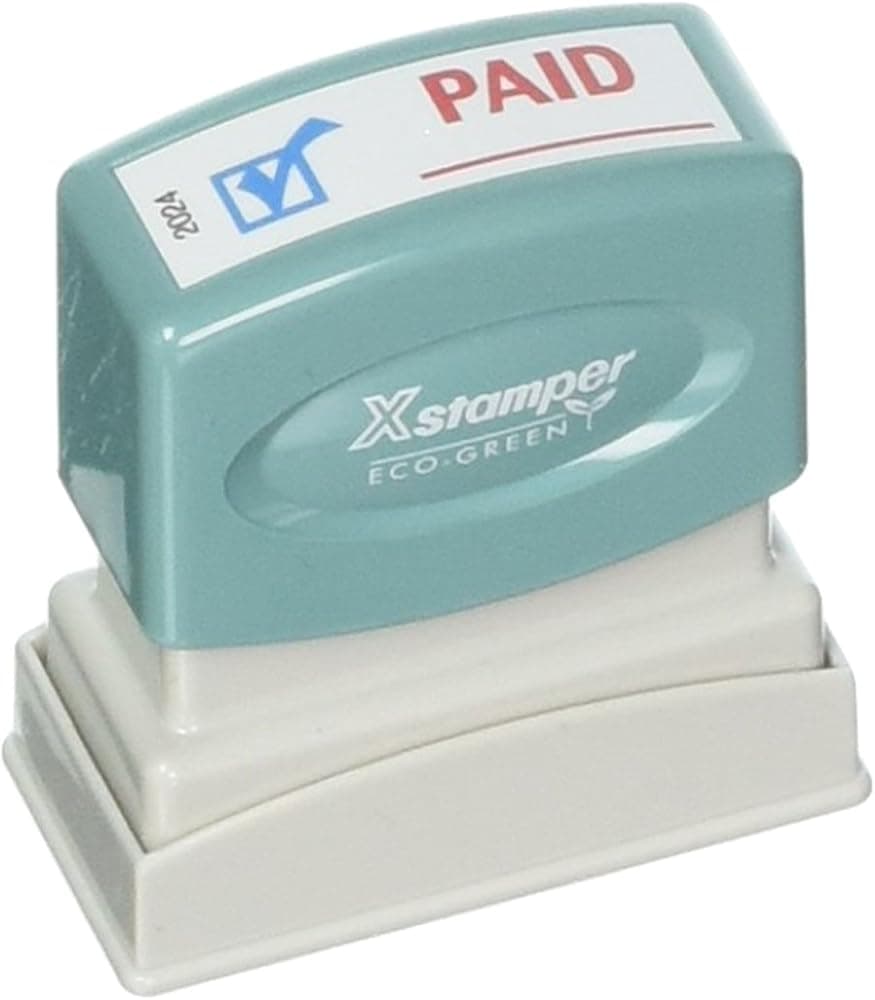 SHACHIHATA INC Xstamper Red/Blue Paid Title Stamp (XST2024)