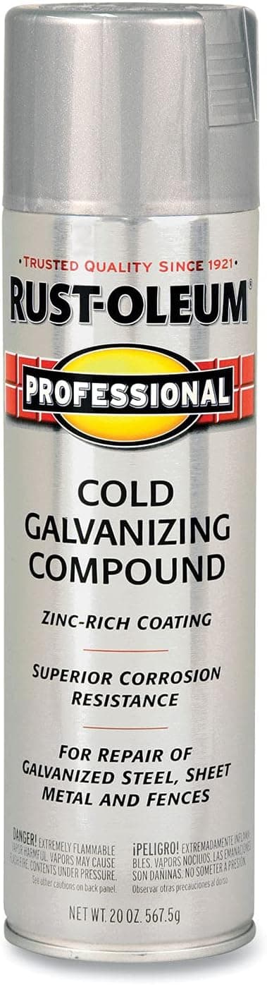 Rust-Oleum 7585838 Cold Gray Professional Galvanizing Compound Spray, 20 Oz