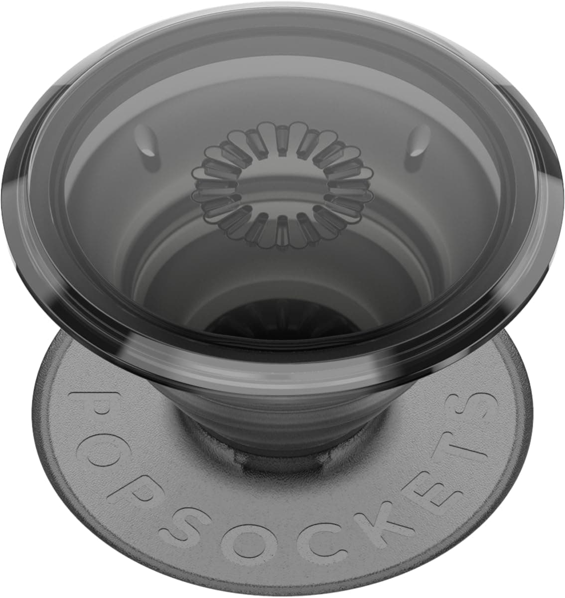 Agarre adhesivo para teléfono PopSockets, soporte - Humo negro | Sujeción segura y cómoda, anticaída, soporte, negro, accesorios electrónicos, para iPad/Kindle/iPhone/Android