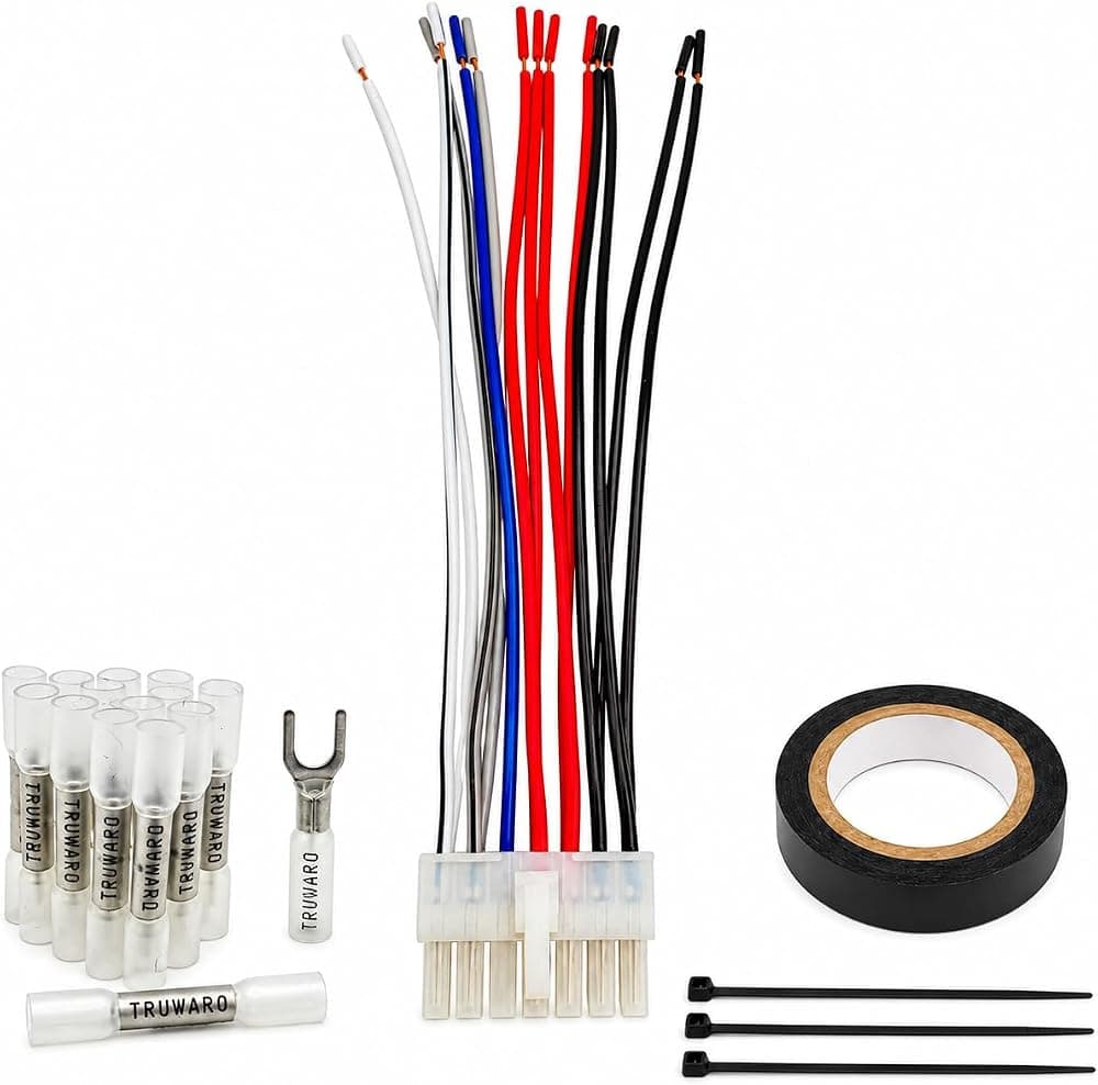 Arnés de cables de entrada de altavoz de alimentación de 14 pines para Alpine PWE-S8 Audio para automóvil de 8 pulgadas Subwoofer compacto con amplificador incorporado Cableado de reparación automática