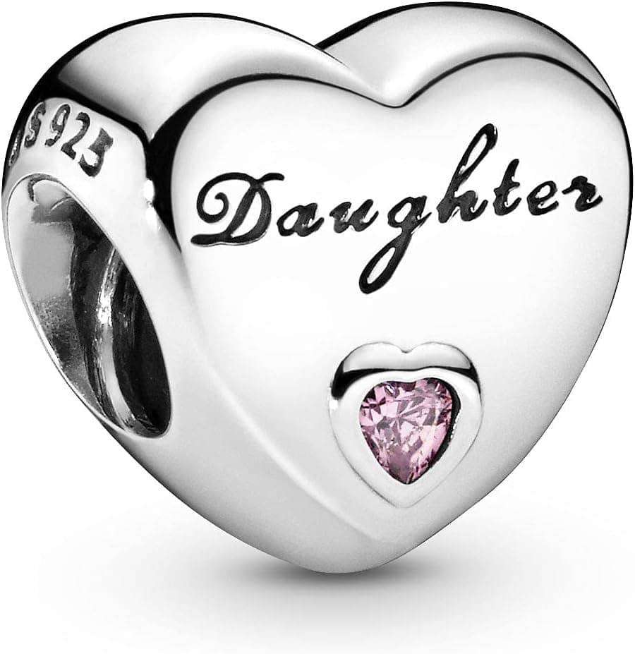 PANDORA Joyería Amor de Hija Cubic Zirconia Charm en Plata de Ley