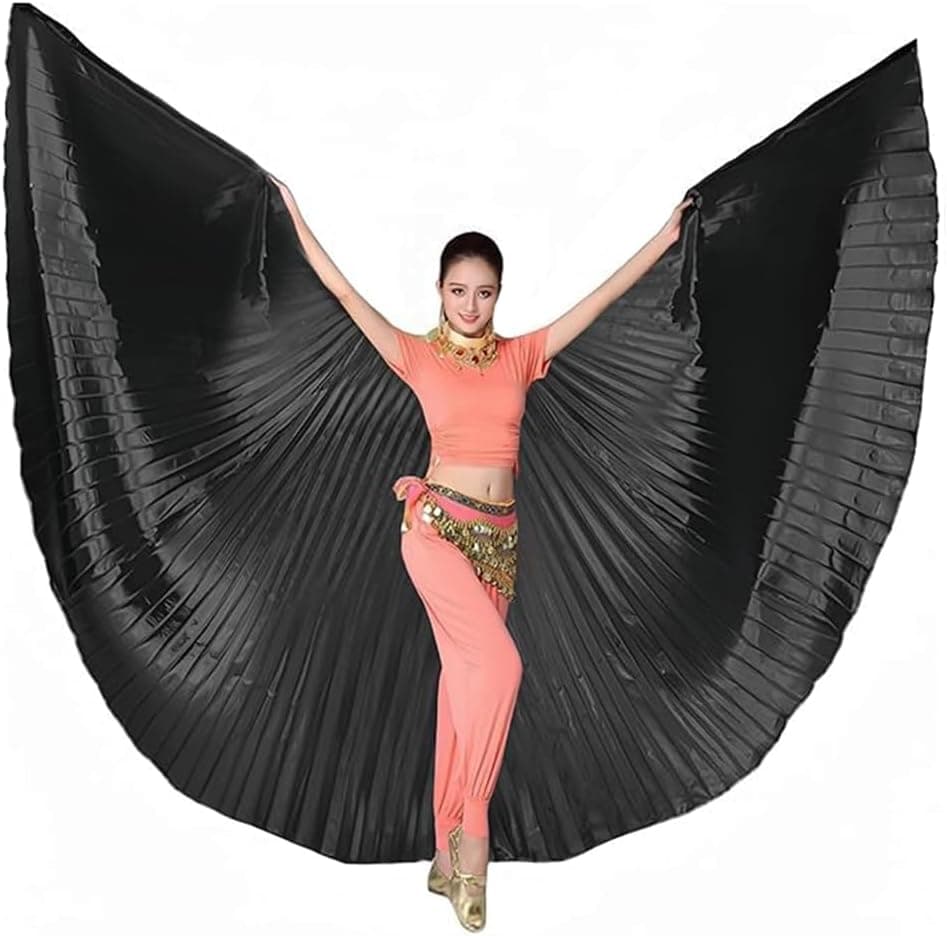 Alas de traje de danza del vientre profesional egipcia para mujer con palos ala angular para Halloween