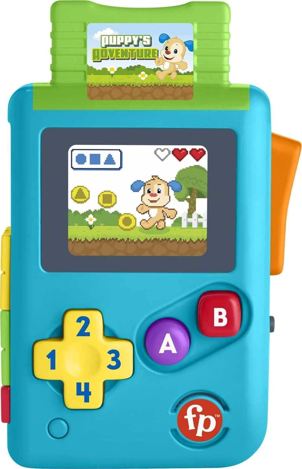 Fisher-Price Juguete para bebés y niños pequeños Ríe y aprende Lil' Gamer, actividad de aprendizaje de videojuegos de simulación con luces para juegos de desarrollo para bebés a partir de 6 meses