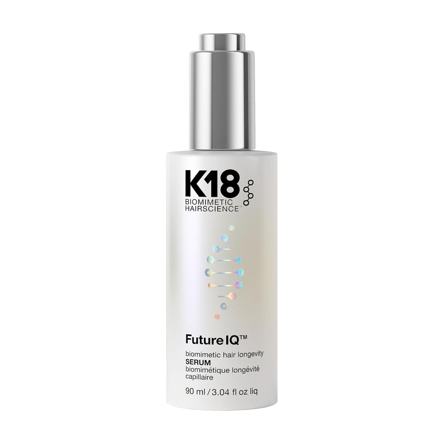 K18 FutureIQ Biomimetic Longevity Cabello + Suero para el cuero cabelludo, 3.04 oz