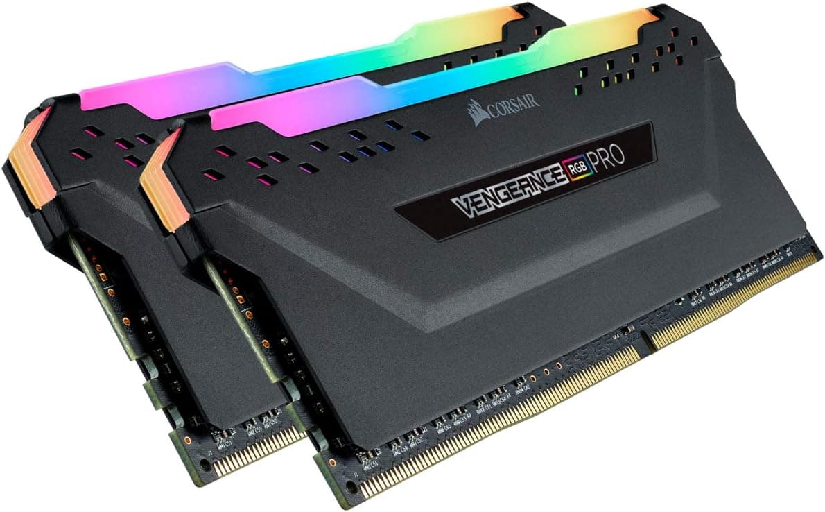 CORSAIR Vengeance RGB PRO DDR4 RAM 32GB (2x16GB) 3600MHz CL18-22-22-42 1.35V Intel AMD Memoria para computadora de escritorio - Negro (CMW32GX4M2Z3600C18)