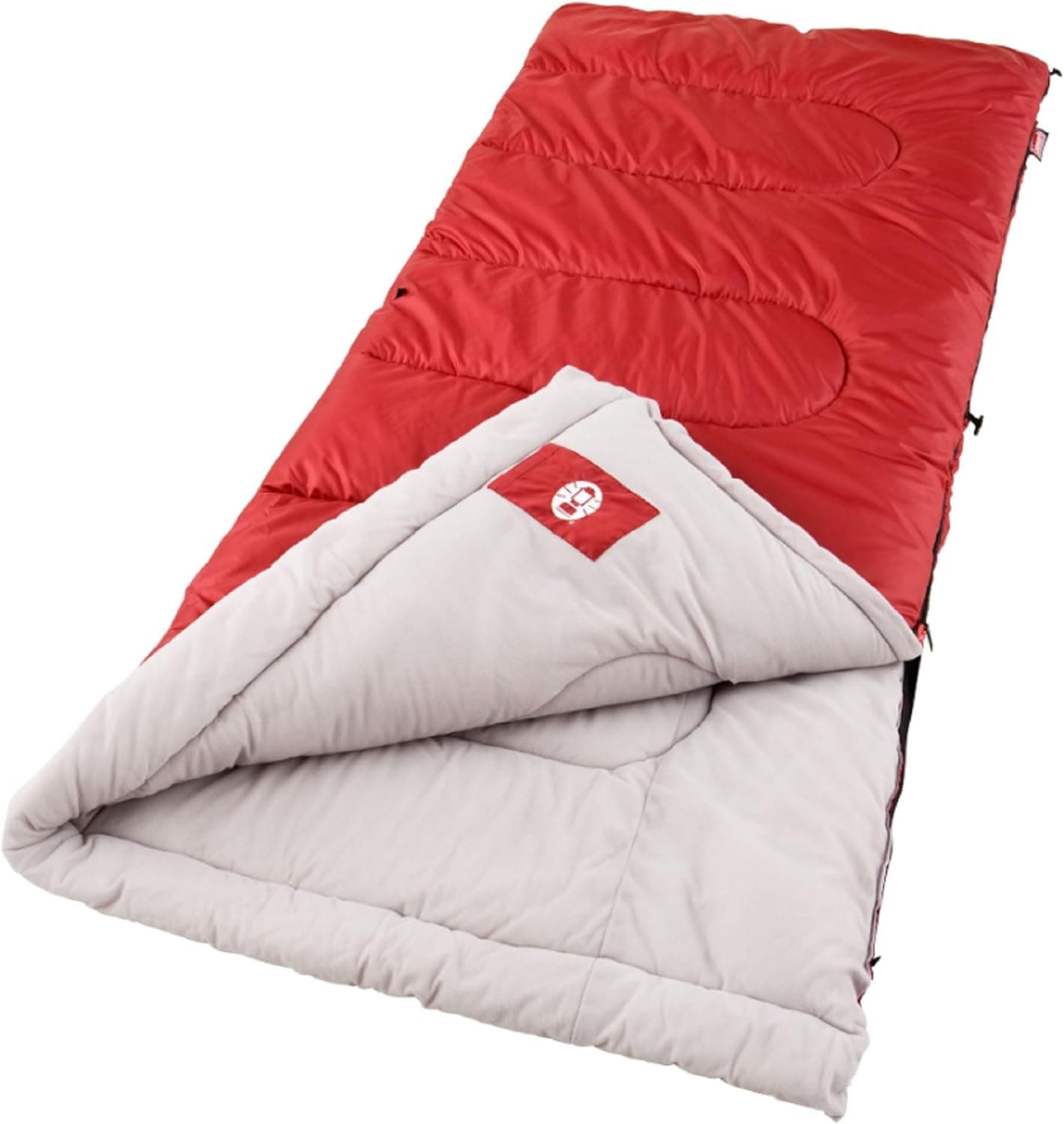 Coleman Palmetto Saco de dormir para clima fresco, 30 °F, ligero saco de dormir para acampar para adultos, cremallera sin enganches con saco incluido