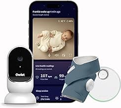 Dream Duo (Gen 1) Smart Baby Monitor: FDA-Cleared Dream Sock® Plus Owlet Cam 2 - Tracks & Notifies for Pulse Rate & Oxygen While Viewing Baby in 1080p HD WiFi Video