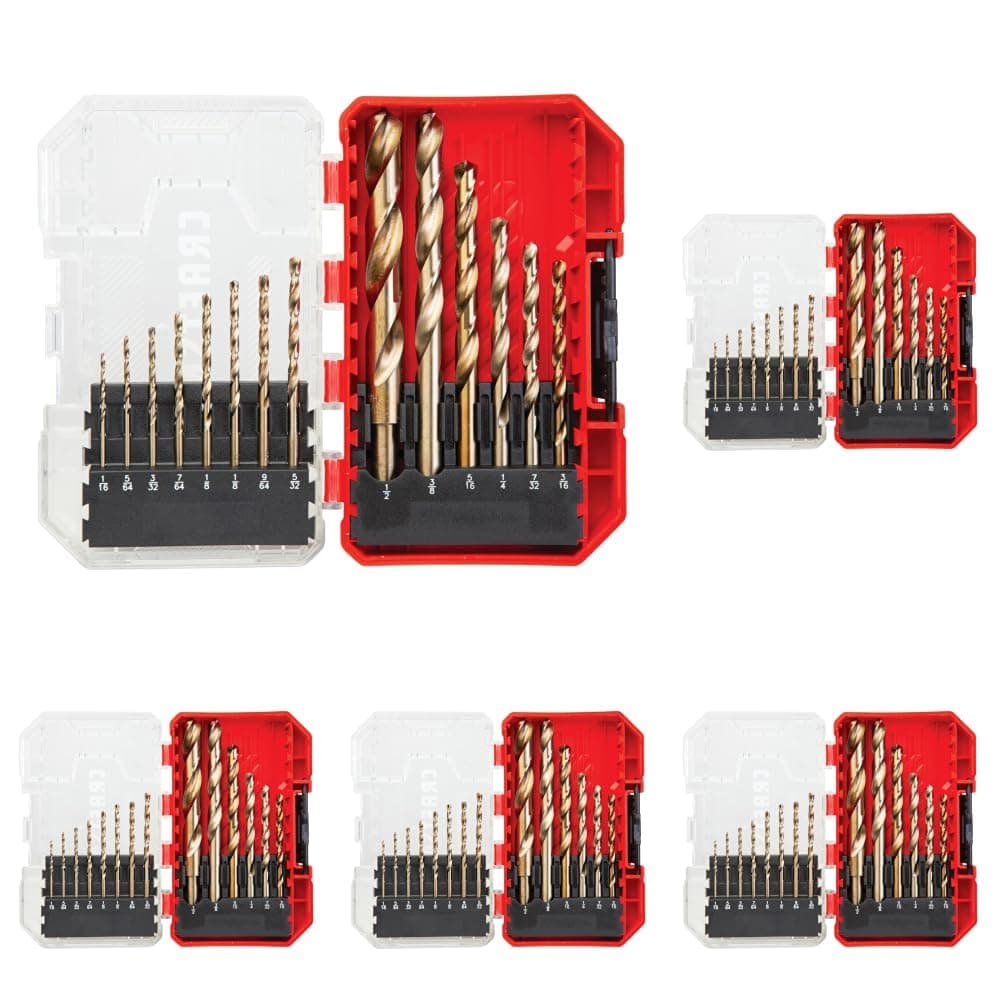 CRAFTSMAN Juego de brocas de óxido de oro de 14 piezas para madera, plástico o metal (CMAM2214), 1 unidad (paquete de 5)