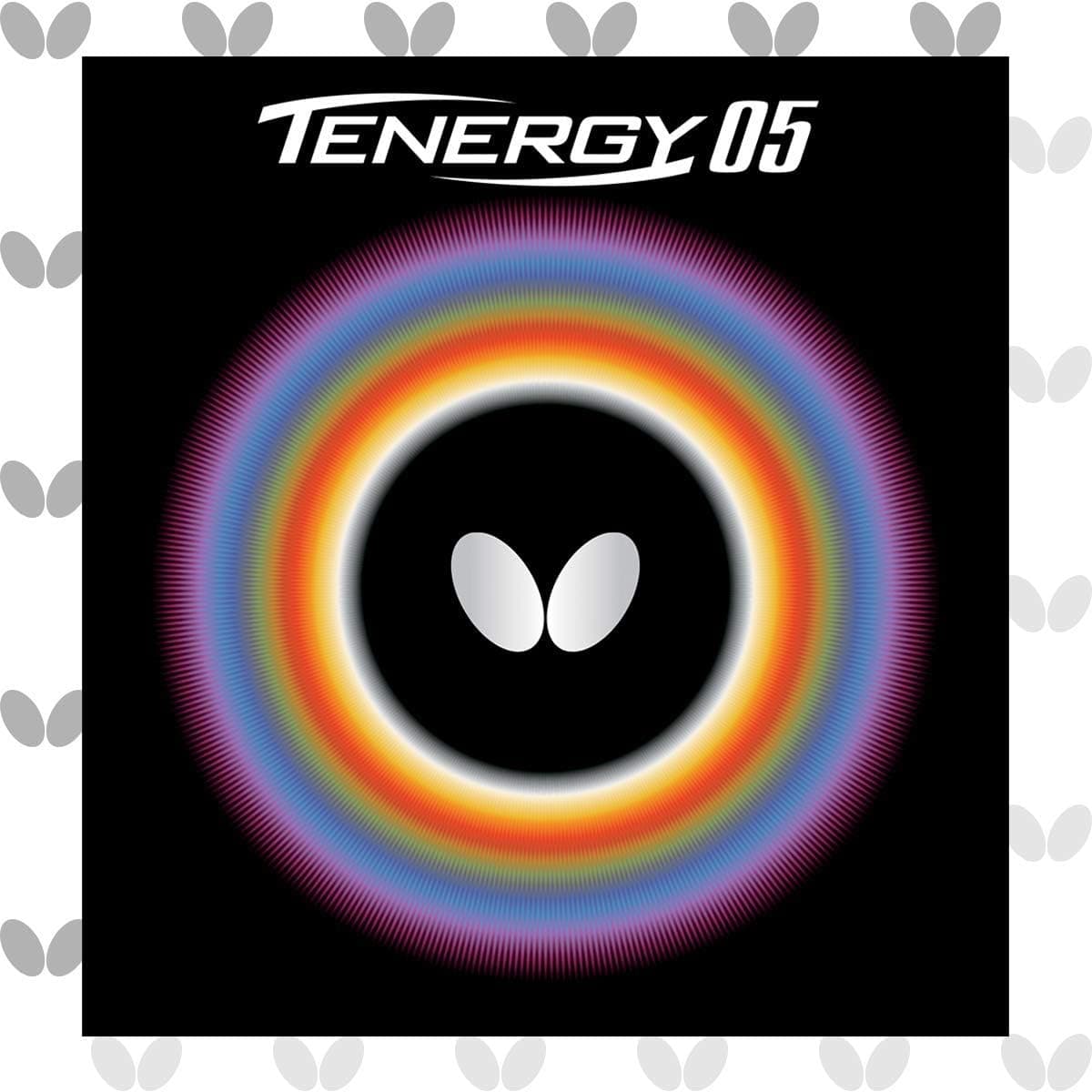 Goma de tenis de mesa Butterfly Tenergy 05 | 1,7, 1,9 o 2,1 mm | Rojo o Negro | 1 hoja | Goma de tenis de mesa profesional