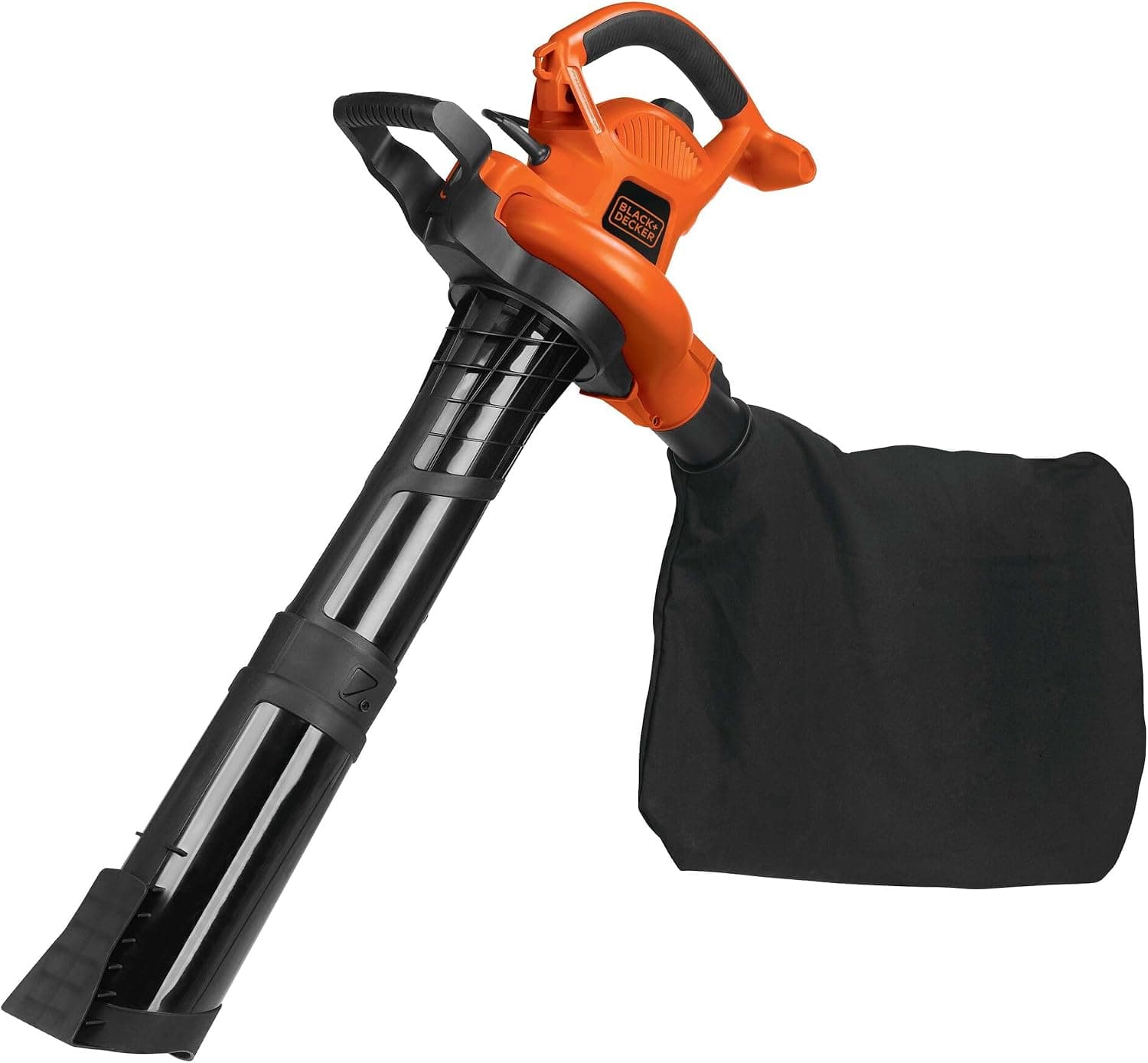 BLACK+DECKER Soplador de hojas Aspirador de hojas y triturador de hojas 3 en 1, sopladores eléctricos para el cuidado del césped, 12 amperios, 250 MPH, 400 CFM (BV6000)