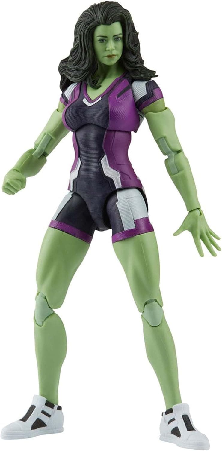 Marvel Legends Series Disney Plus She-Hulk MCU Series Figura de acción Juguete coleccionable de 6 pulgadas, incluye 2 accesorios y 1 pieza para construir una figura | Marvel Legends Disney+ Figura de acción de 6 pulgadas BAF Infinity Ultron - She-Hulk