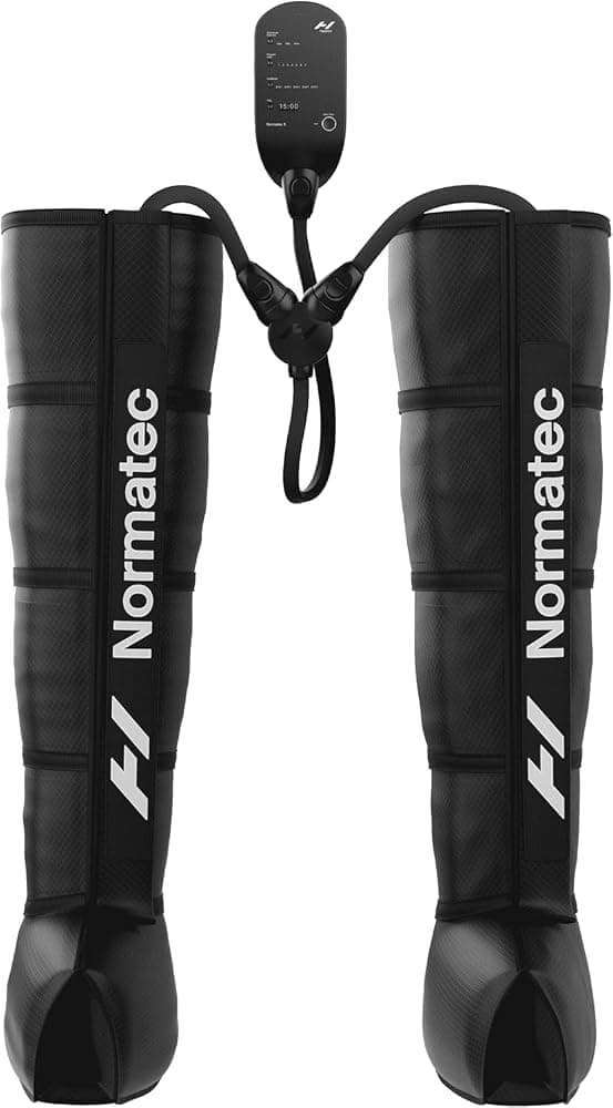 Botas de compresión Hyperice Normatec 3 piernas tamaño de recuperación de pierna completa estándar | Aliviar el dolor muscular | Reducir la hinchazón por tensión | 7 niveles | Aumentar la circulación | ZoneBoost | Elegible para FSA-HSA | TSA