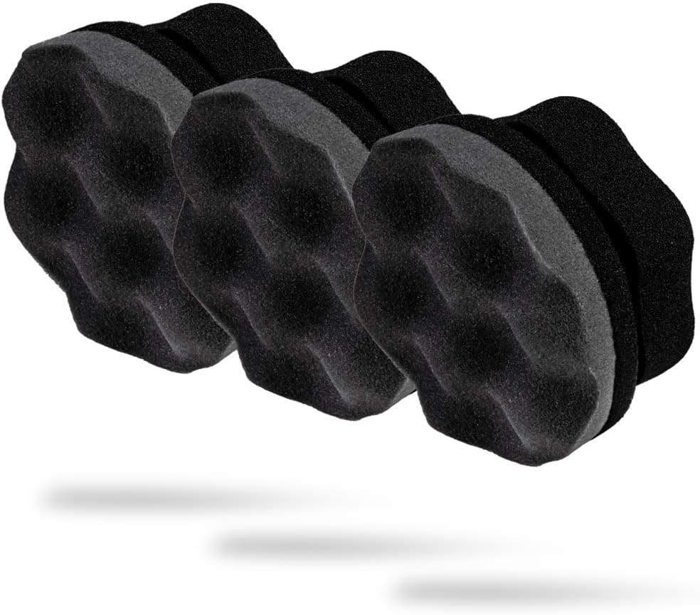 Adam's Polishes Pro Tire Hex Grip Aplicador (paquete de 3) - Herramienta de esponja de espuma para brillo de neumáticos para detalles de automóviles | Suministros de limpieza para automóviles después del lavado de automóviles Limpiador de neumáticos | para accesorios de caucho y molduras de vinilo-Limpiador de ruedas