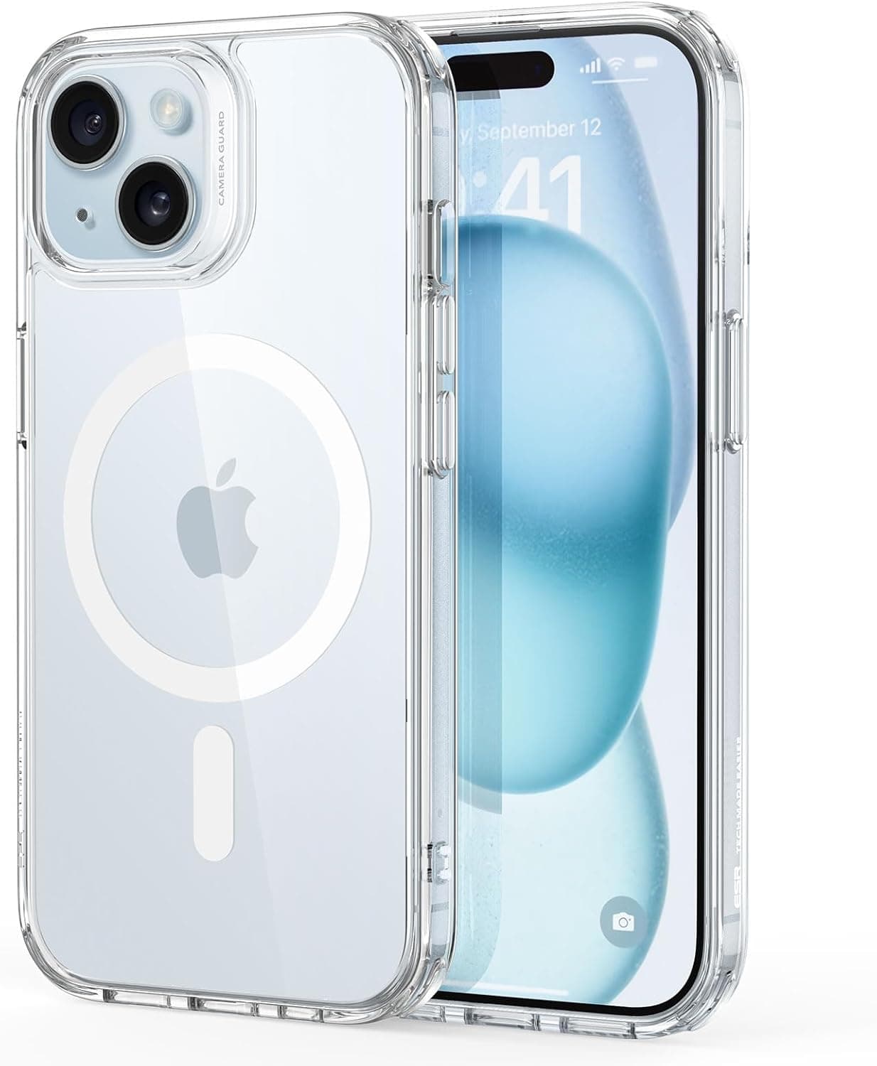 ESR para iPhone 15 Plus Funda para MagSafe, antiamarilleo, transparente | Ultradelgado, protección contra caídas de grado militar 3X, estuche magnético para teléfono, absorción de impactos, resistente a rayones
