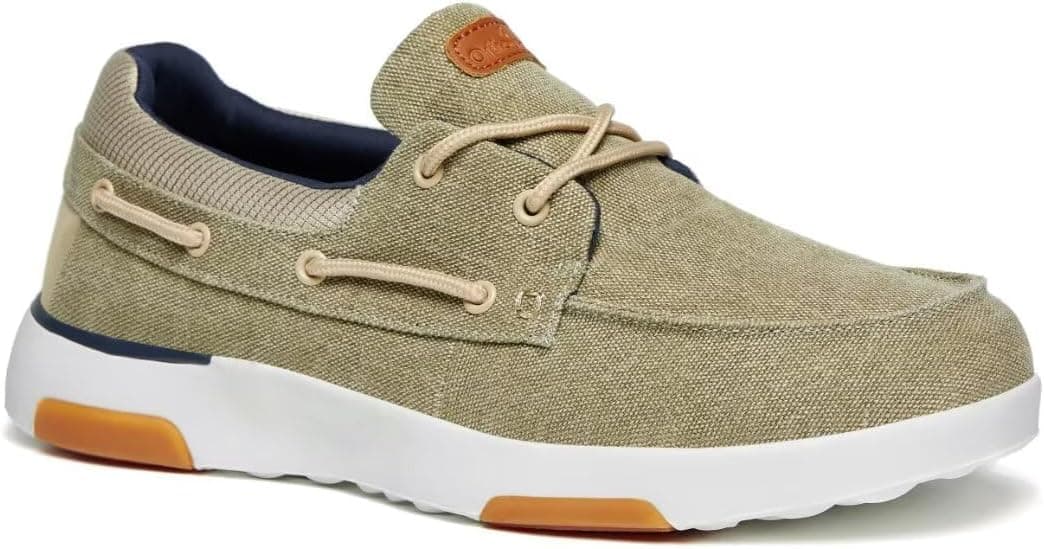 Mocasines ortopédicos sin cordones OrthoComfoot para hombre: mocasines informales de lona para la fascitis plantar con soporte para el arco, zapatos ortopédicos cómodos para aliviar el dolor de pies y talón