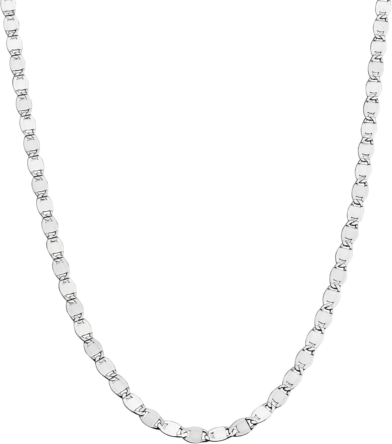 Miabella Collar De Espejo Chapado En Oro De 18 Quilates De Plata De Ley Italiana 925 Mujer | Joyería fina, cadena de eslabones brillantes, fabricada en Italia.