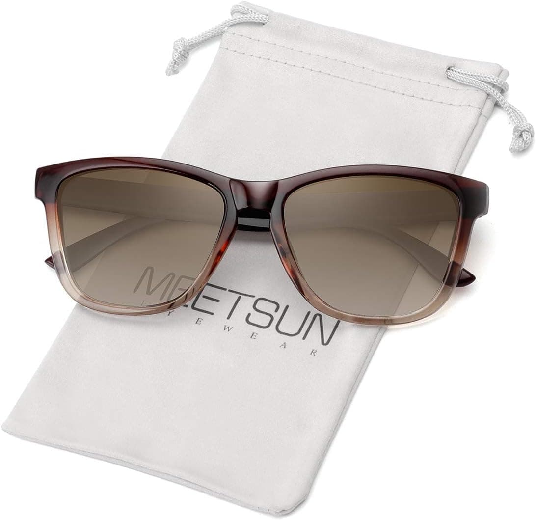 MEETSUN Gafas de sol polarizadas para mujeres y hombres estilo clásico retro de moda