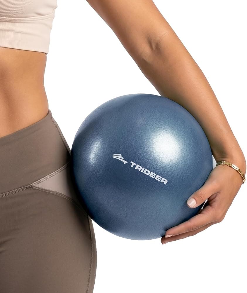 Trideer Pelota de yoga para ejercicio, pilates, entrenamiento central y de equilibrio, pelota de estabilidad para embarazo y preparación para el parto, fisioterapia, estiramiento diario, silla de oficina para sentarse activo, bomba rápida incluida