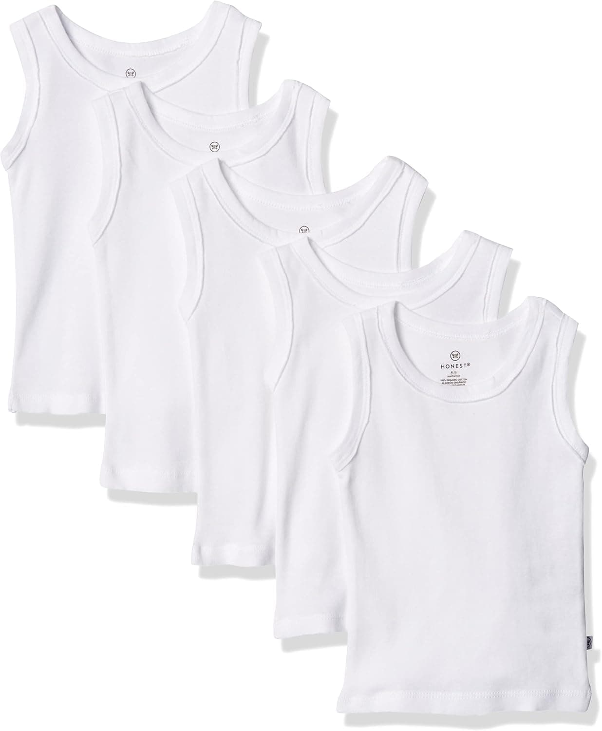 HonestBaby Camisetas sin mangas unisex para bebés 100% algodón orgánico para bebés y niños pequeños, niñas
