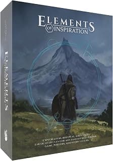 Nord Games: Elementos de inspiración: Juego en caja - Cartas de narración de juegos de rol 5e, 420 cartas del tamaño de Tarot, señales de combate, juego de rol y exploración, tablero, D&D