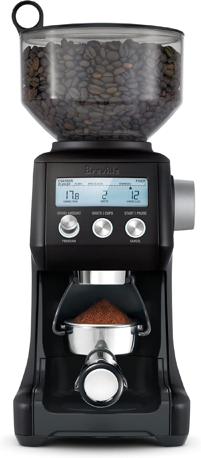 Breville BCG820BTR Smart Grinder Pro, trufa negra | Muele café y granos de espresso con precisión con un molinillo cónico programable que incluye 60 configuraciones para cualquier método de preparación.