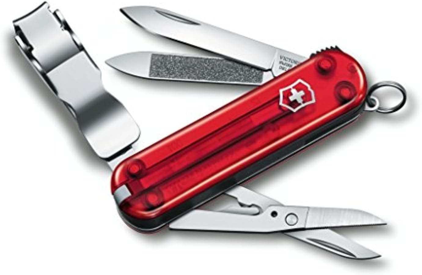 Victorinox Nail Clip 580 Swiss Army Pocket Knife - Small Multi-Tool for Camping With 8 Functions, Blade, Nail File, and Cleaner