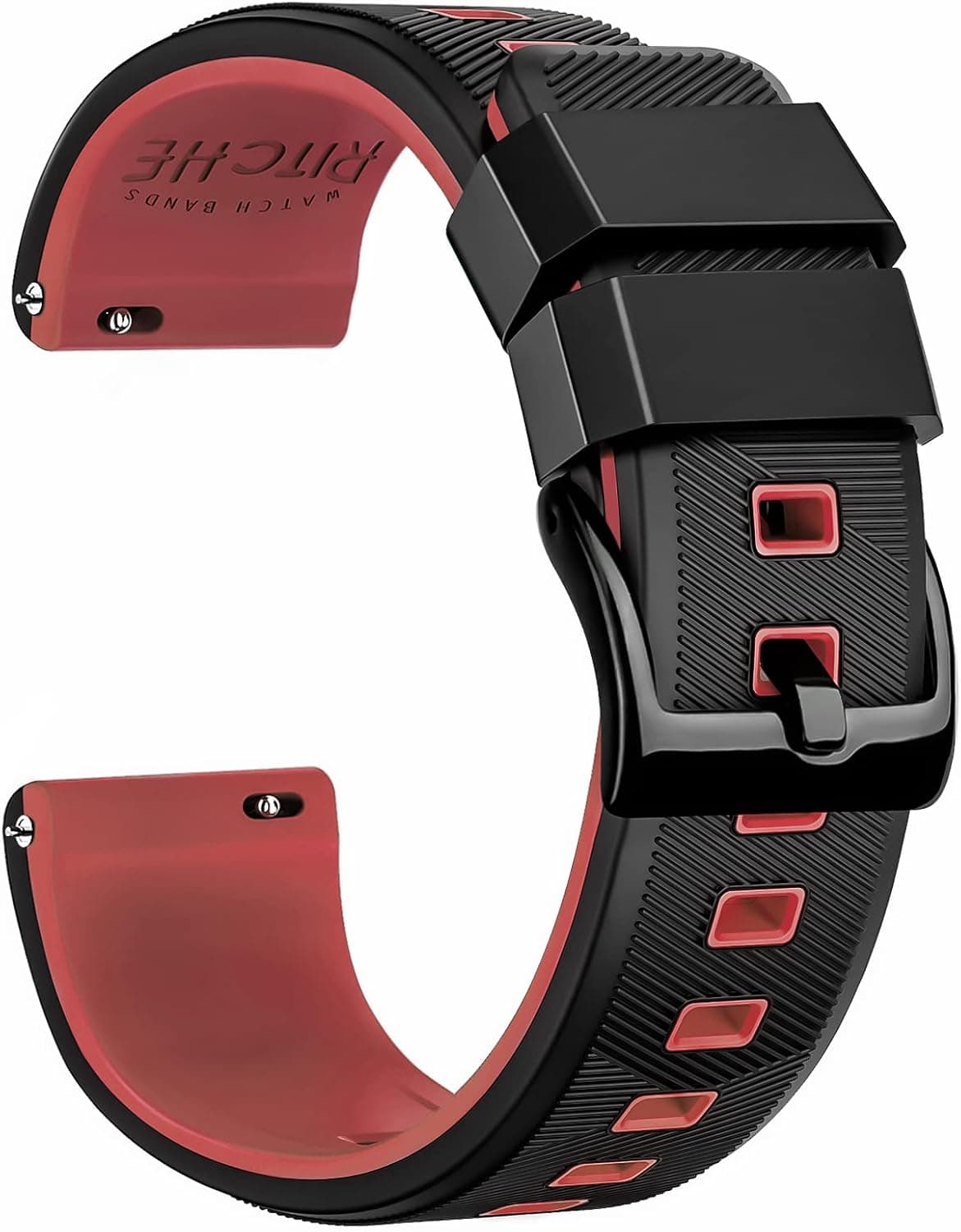 Ritche Regalo de Navidad Correa de Reloj de Silicona 18 mm, 20 mm, 22 mm, 24 mm Correas de Reloj de Goma de liberación rápida para Hombres y Mujeres, Regalos de Elefante Blanco, Rellenos de Medias para Hombres