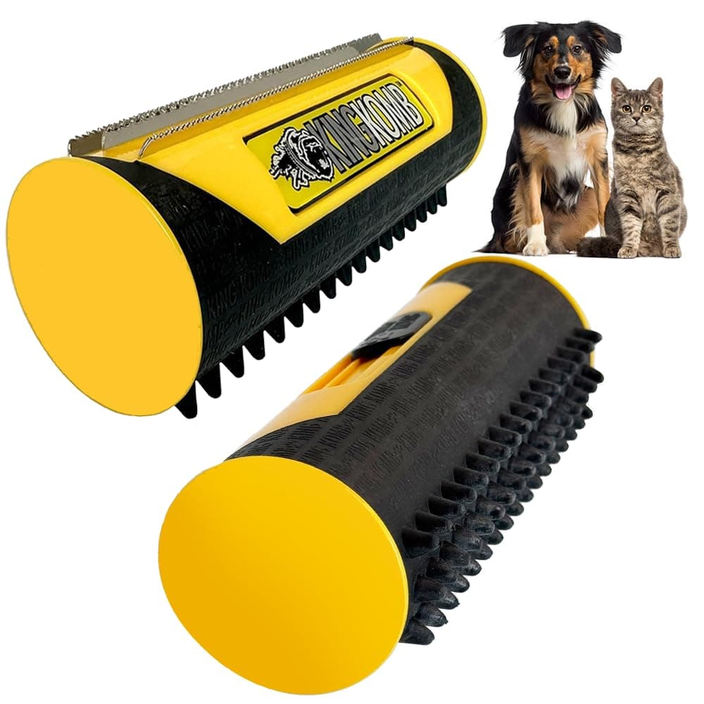 King Kanine Cepillo para perros - Cepillo autolimpiante para gatos, perros y caballos - Peine para mascotas para arreglar y eliminar el pelo suelto - Diseñado para abrigos cortos a medianos de todas las etapas