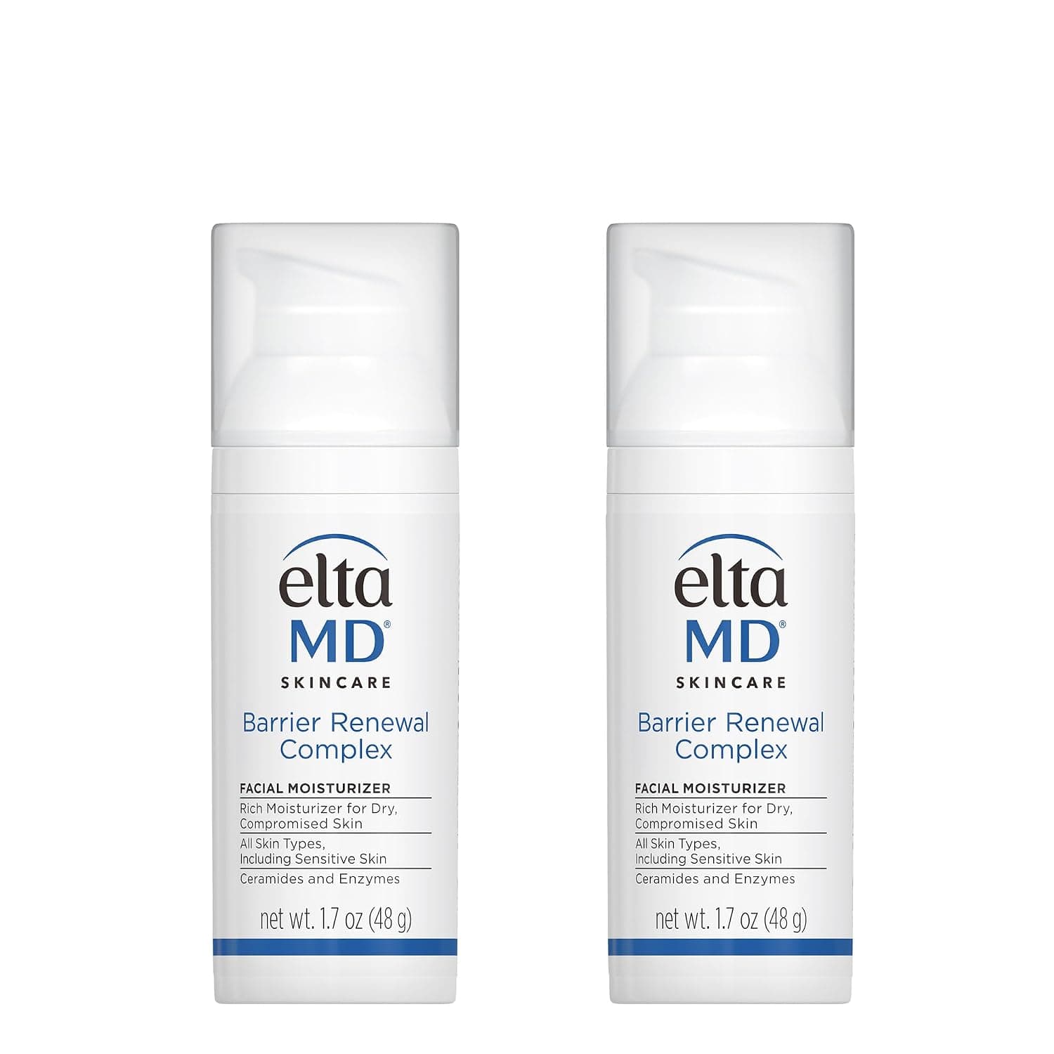 Hidratante facial complejo de renovación de barrera EltaMD | Crema reparadora de barrera cutánea, para pieles secas y sensibles, sin fragancia, recomendada por dermatólogos