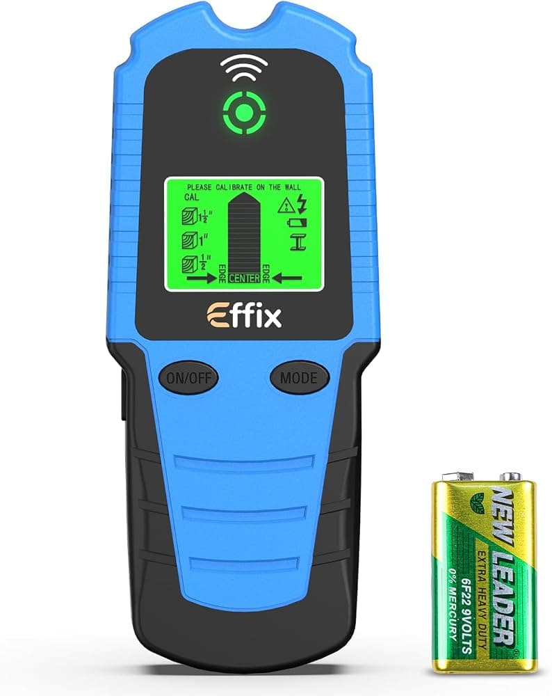 Escáner de pared con buscador de vigas: detector electrónico de vigas 5 en 1 para detección de madera, metal, cables de CA, vigas y tuberías