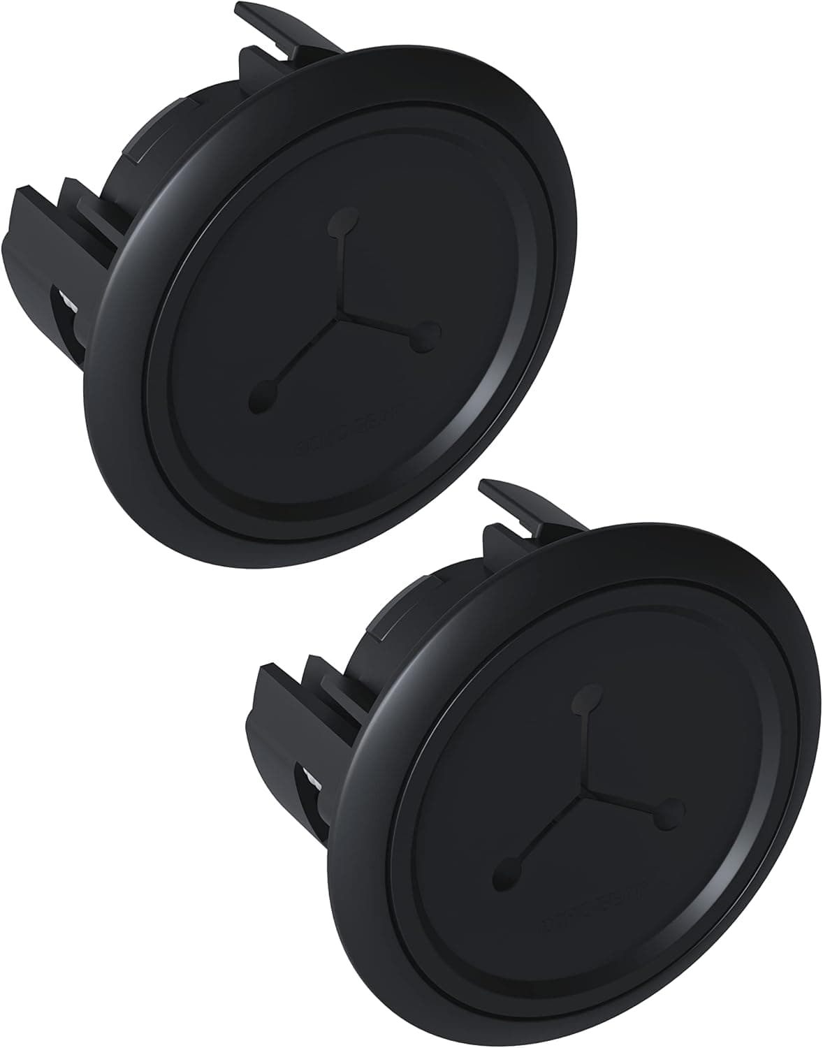 ECHOGEAR Ocultador de cables de TV – Mini kit de gestión de cables de pared de 2,5 pulgadas corrector de cables para televisores montados en la pared – Fácil instalación en 3 pasos con ojales con alas de bloqueo para un ajuste seguro – Negro