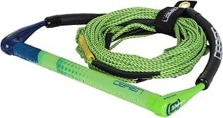 O'Brien Fusion Wake Handle con línea Dyneema - Cuerda ajustable para wakeboard de estiramiento cero de 40'-65'