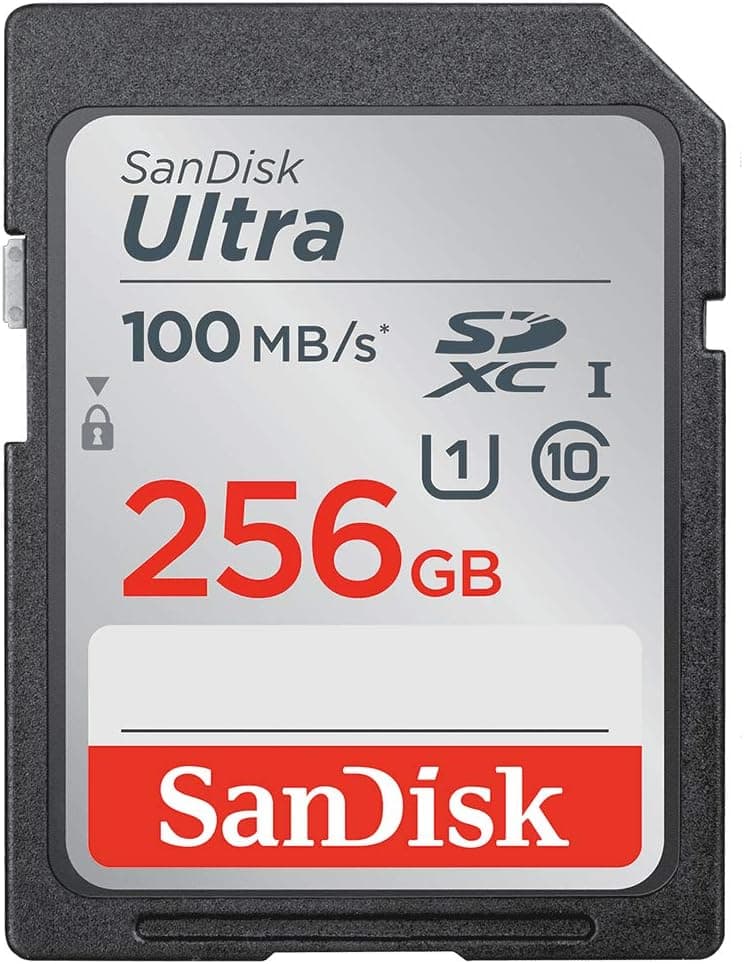 Tarjeta de memoria SanDisk Ultra SDXC UHS-I de 256 GB - 100 MB/s, C10, U1, Full HD, tarjeta SD - SDSDUNR-256G-GN6IN