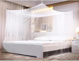 Mosquitera Premium para cama: tamaño matrimonial y queen, elegante dosel rectangular blanco, protección de 360° con malla transpirable y fácil instalación