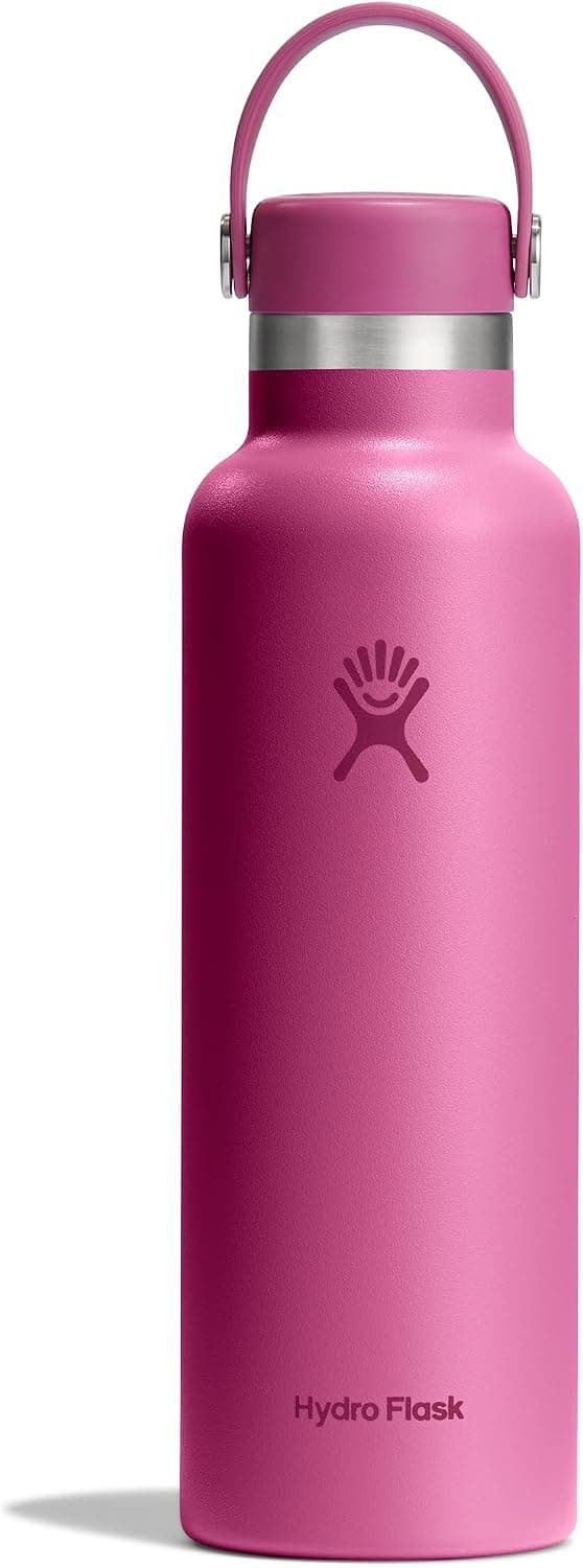 Botella de agua Hydro Flask - Acero inoxidable aislado - Antiderrames, a prueba de fugas en 21 Oz Reef Pink