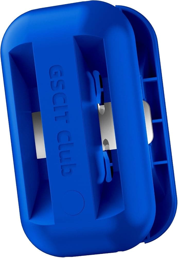 GSCIT Club Edge Banding Trimmer, cuchillas de carburo de tungsteno, borde cepillador manual para rebabas, borde cepillado, raspador de madera, herramientas de bandas de borde, cortador para PVC ABS melamina (azul)