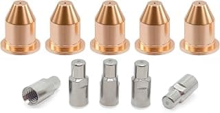 Consumibles para cortador de plasma para Hobart Airforce 250ci 500i HP-25 HP-50 antorcha de plasma (770496/770723 electrodos y puntas, kit de 10 piezas)