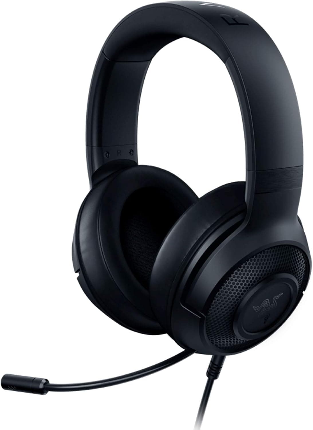 Razer Kraken X Auriculares ultraligeros para juegos: Sonido envolvente 7.1 - Marco de aluminio liviano - Micrófono cardioide flexible - para PC, PS4, PS5, Switch, Xbox One, Xbox Series X|S, Móvil - Negro