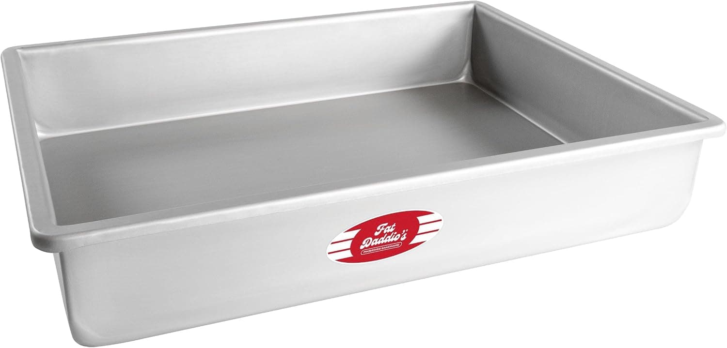 Fat Daddio's POB-12183 Anodized Aluminum Sheet Cake Pan, 12 x 18 x 3 Inch Silver