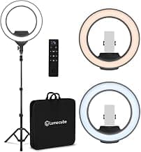 Lume Cube Ring Light Pro | Wireless Professional Lighting for Photography, Streaming, Video | Fully Adjustable Color and Brightness | Includes Sturdy, Portable Tripod Mount and Padded Carrying Case