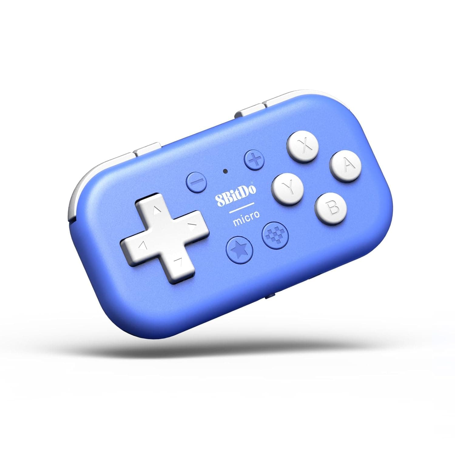 8Bitdo Micro Bluetooth Gamepad Mini controlador de bolsillo para Switch/Switch 2, Android y Raspberry Pi, admite modo teclado (azul)