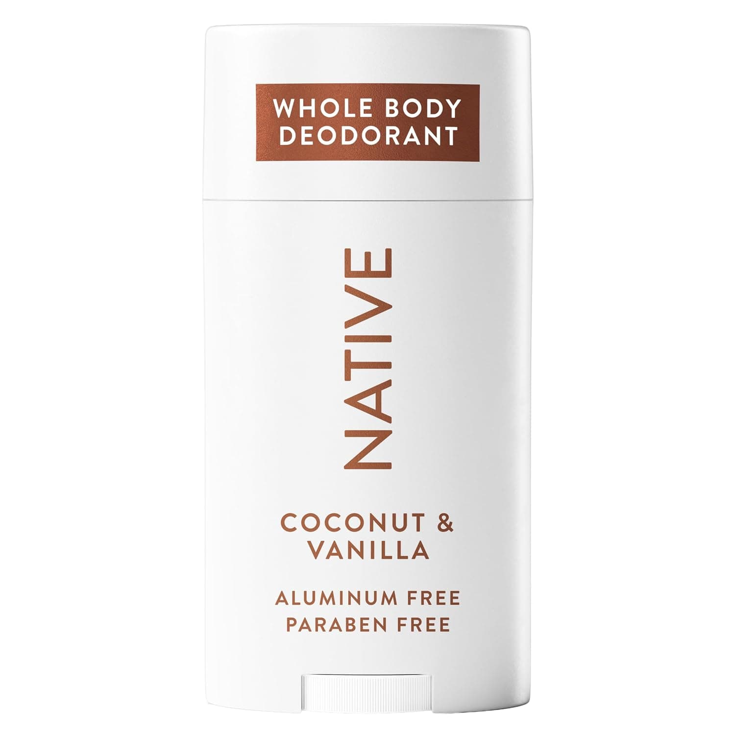 Native Whole Body Deodorant, Coconut & Vanilla Scent, 72 Hour Odor Protection for Pits, Privates & More, Aluminum Free Deodorant for Men & Women with Coconut Oil & Shea Butter, 2.3oz
