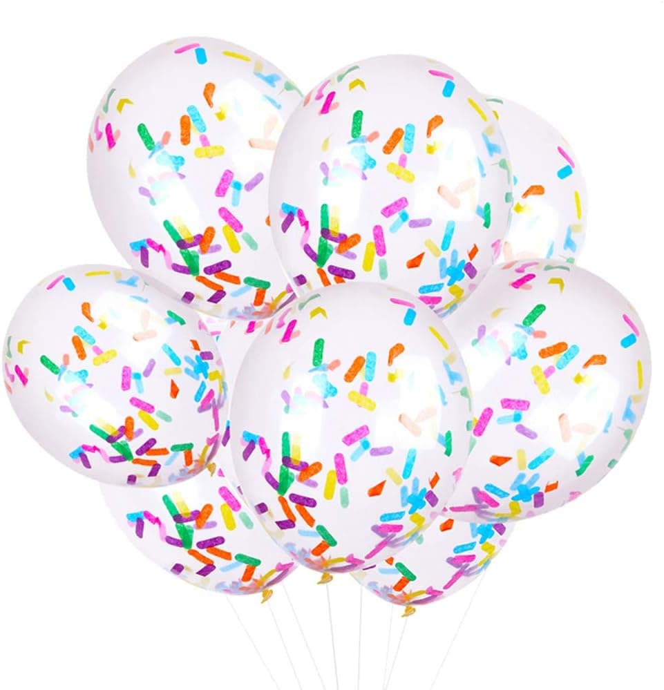 Party Balloon Birthday Balloons Sprinkles Confetti Balloon Pack - Ice Cream Sprinkle Balloons.(24PCS)