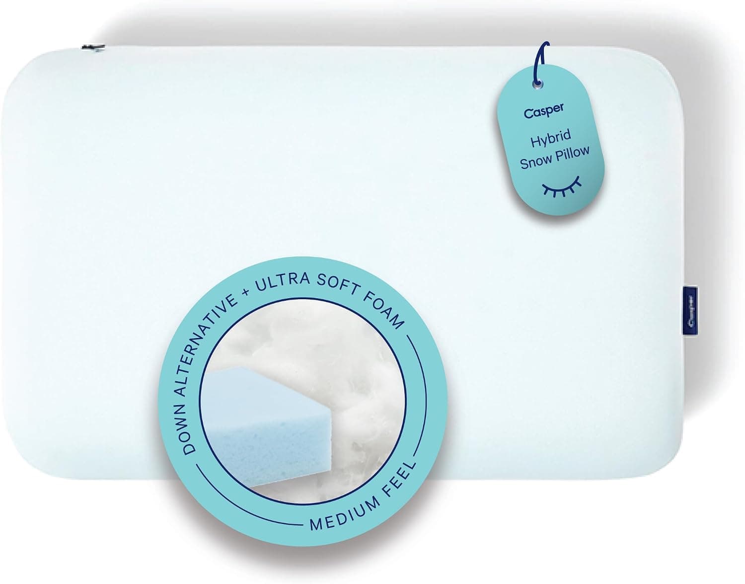 Almohada de nieve híbrida Casper Sleep, King, blanca