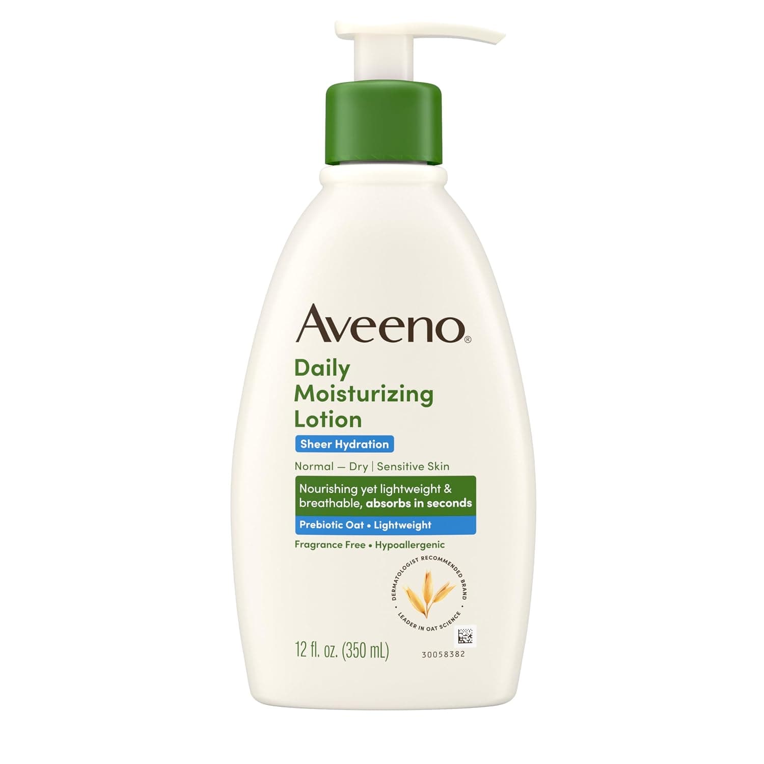 Aveeno Sheer Hydration Daily Moisturizing Lotion, Fragrance-Free, 12 fl. oz