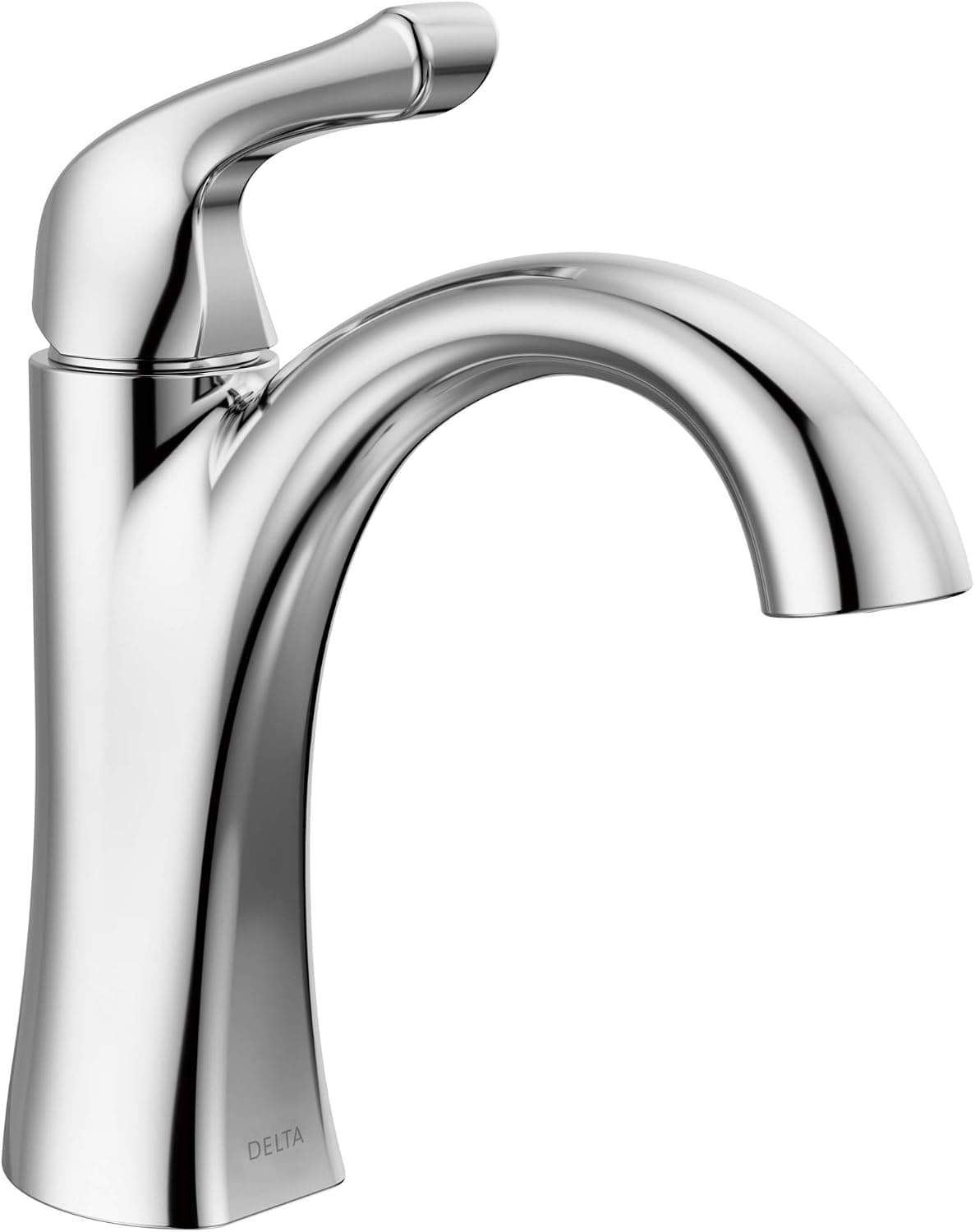 Delta Arvo grifo de baño cromado 1 agujero, grifo de fregadero de baño de un solo agujero para tocador, montaje de drenaje Push-Pop, cromado 15840LF