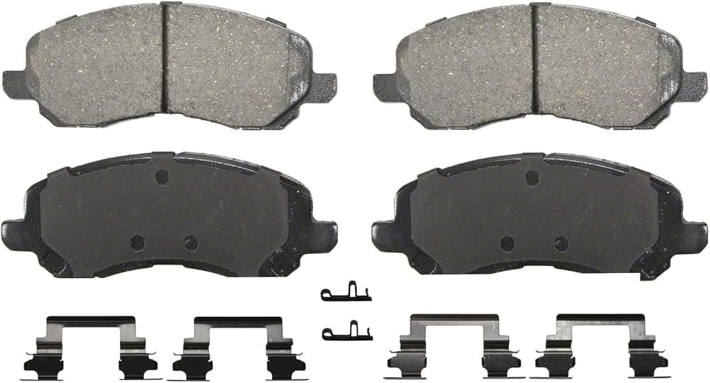 Juego de pastillas de freno de disco DRiV Wagner - ZD866 - Frenos cerámicos para automóvil - Reduce el ruido y restaura el rendimiento de frenado - Hardware de acero inoxidable - QS - Cerámica