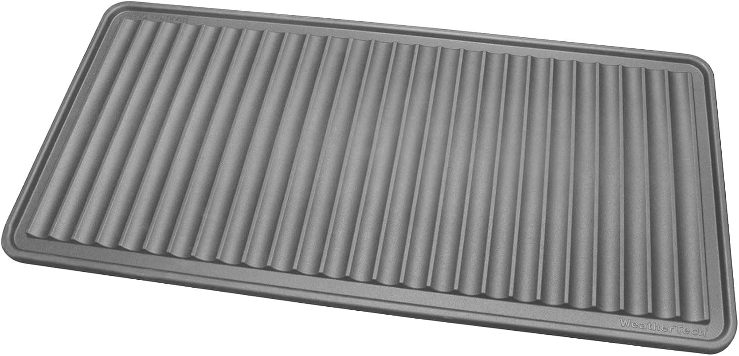 Bandeja para botas WeatherTech (16"x36") - Gris - Alfombrilla duradera para botas y zapatos sucios