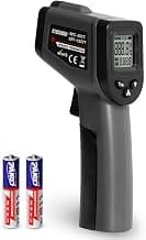 Termómetro infrarrojo industrial DT8380BH - Probador de temperatura sin contacto para uso industrial y de cocina, rango de -50 °C a 380 °C, alta precisión con orientación láser (DT8550DH)